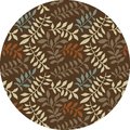 Concord Global 5 ft. 3 in. Chester Leafs - Round, Brown 97880
